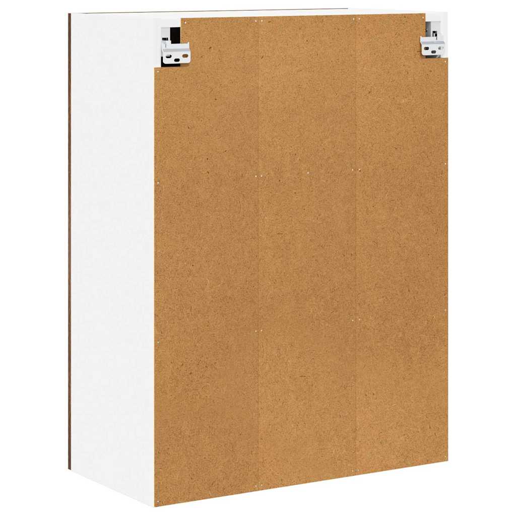 Hangkast met opslag Gerookt eiken 60 x 31 x 80 cm Bewerkt hout is nu te koop bij PeponiXL, paradijselijk wonen!