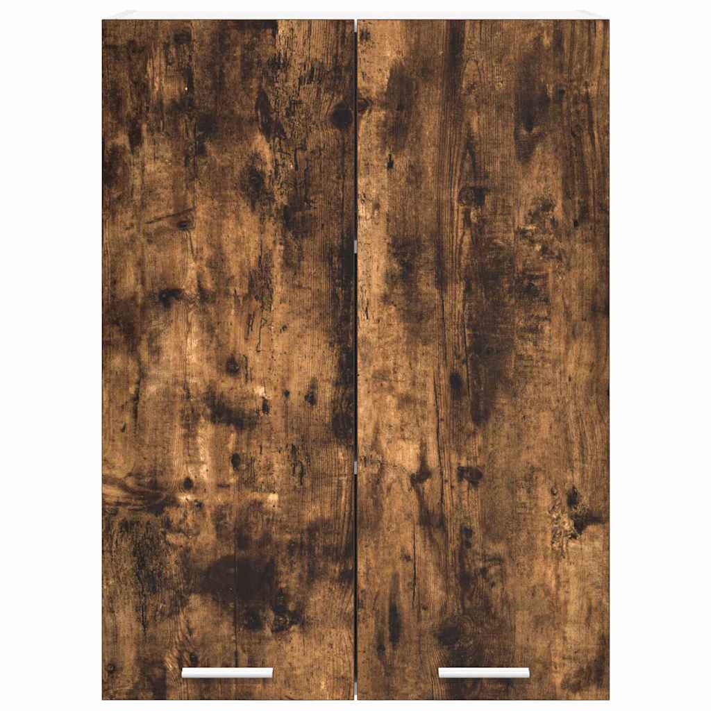 Hangkast met opslag Gerookt eiken 60 x 31 x 80 cm Bewerkt hout is nu te koop bij PeponiXL, paradijselijk wonen!