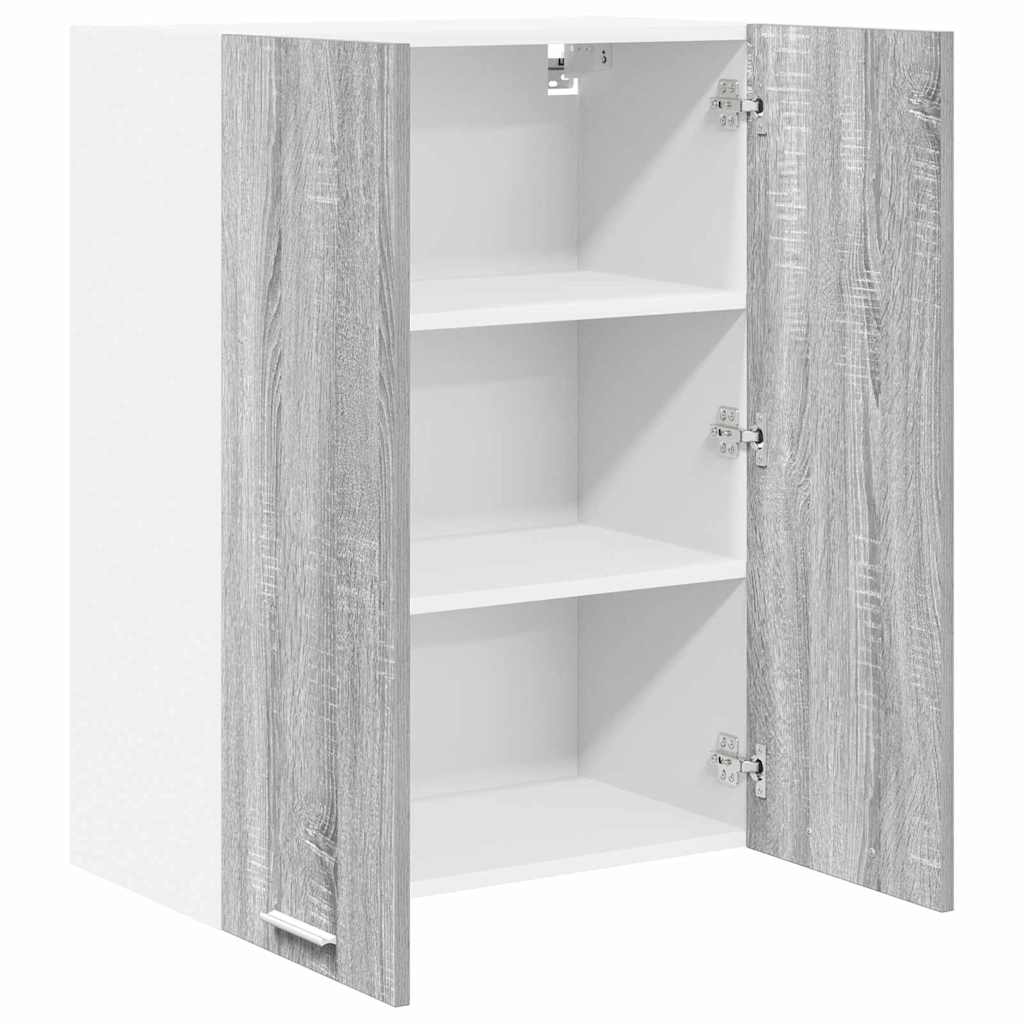 Hangkast met opslag Grijs Sonoma 60 x 31 x 80 cm Bewerkt hout is nu te koop bij PeponiXL, paradijselijk wonen!