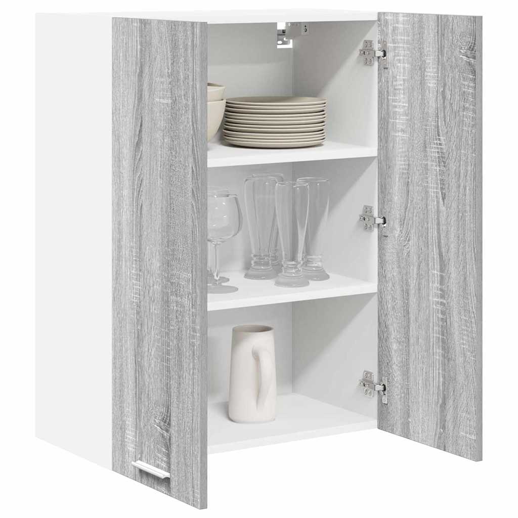 Hangkast met opslag Grijs Sonoma 60 x 31 x 80 cm Bewerkt hout is nu te koop bij PeponiXL, paradijselijk wonen!