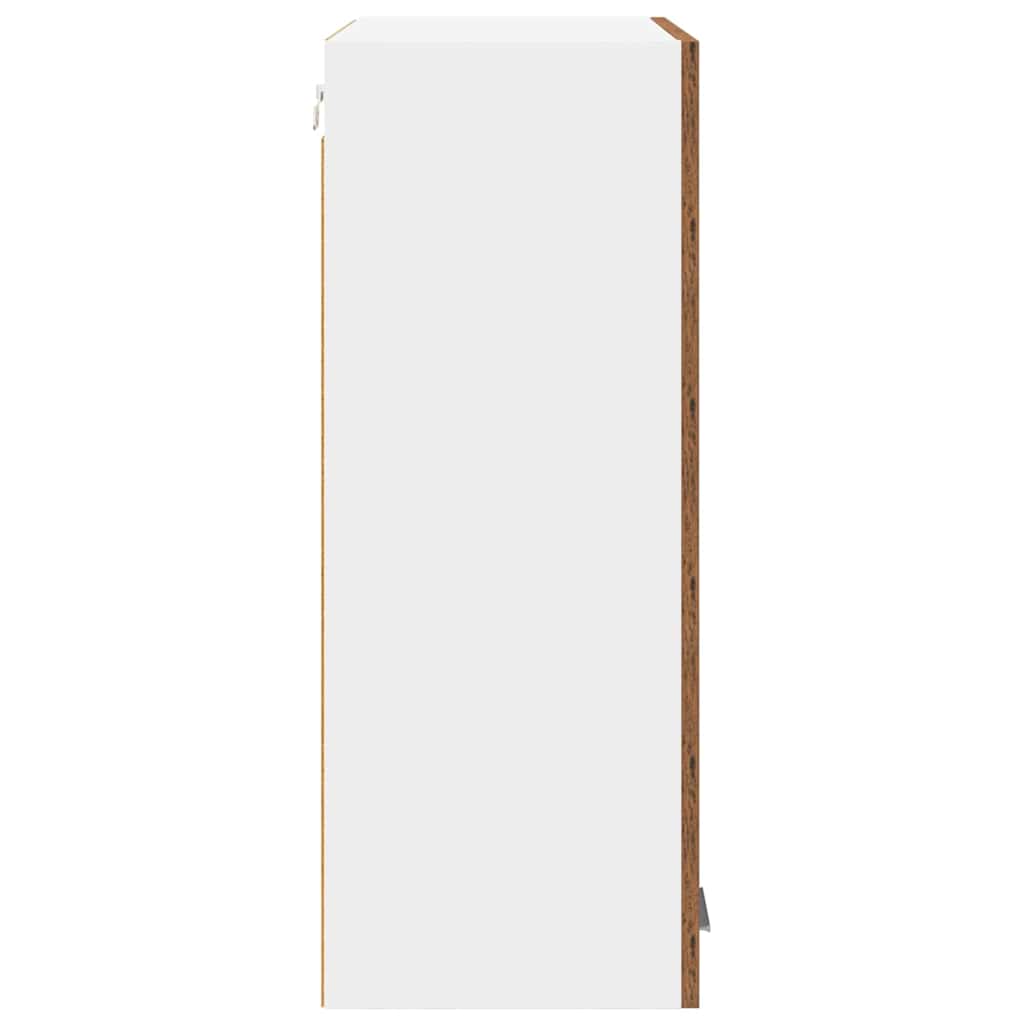 Hangkast met opslag Oudhout 60 x 31 x 80 cm Bewerkt hout is nu te koop bij PeponiXL, paradijselijk wonen!