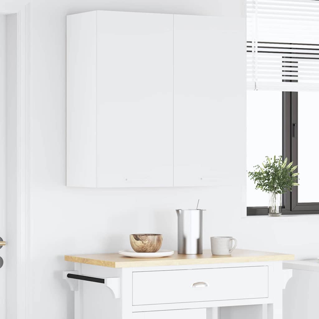 Hangkast met opslag Wit 80 x 31 x 80 cm Bewerkt hout is nu te koop bij PeponiXL, paradijselijk wonen!