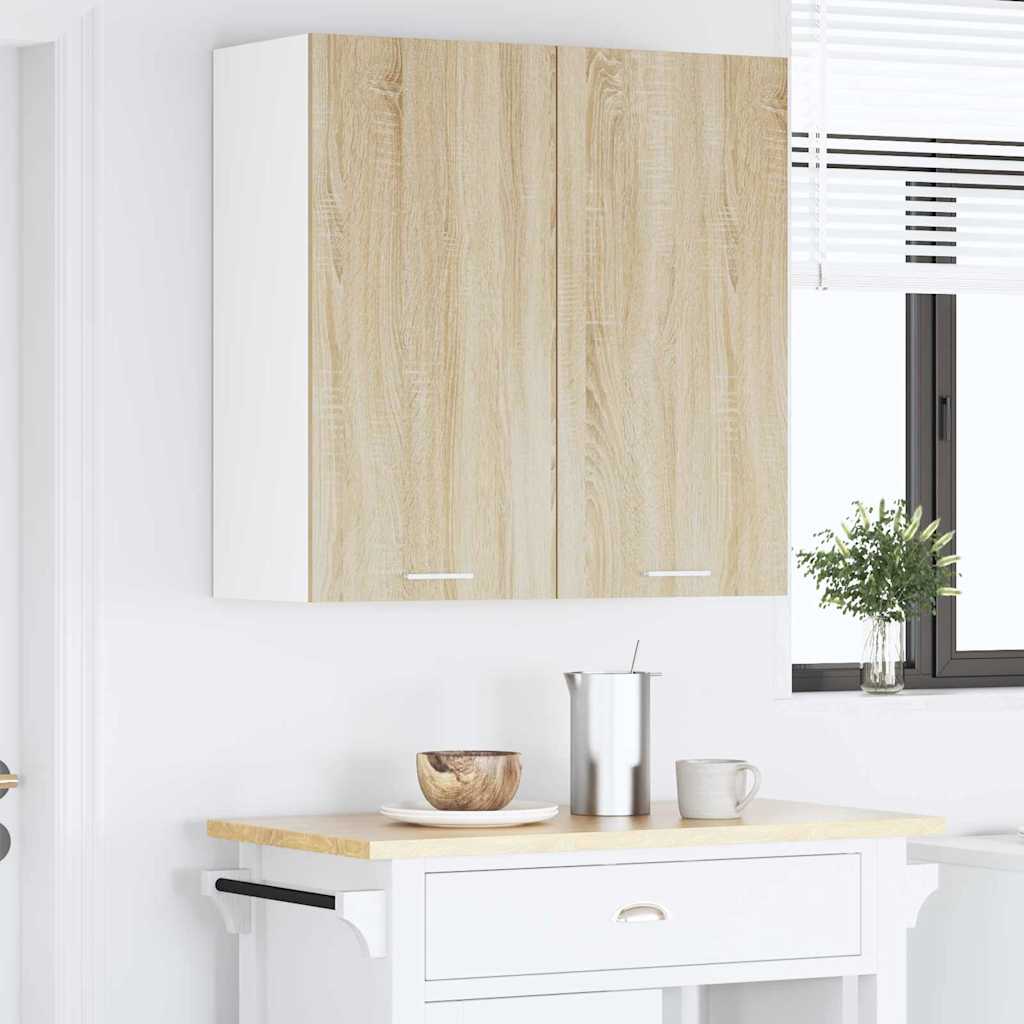 Hangkast met opslag Sonoma Eiken 80 x 31 x 80 cm Bewerkt hout is nu te koop bij PeponiXL, paradijselijk wonen!