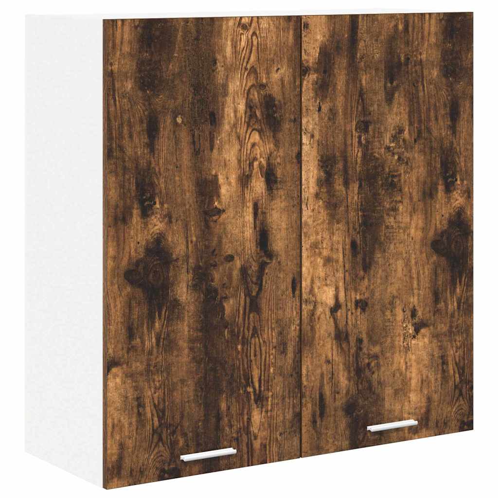 Hangkast Riga Gerookt eiken 80 x 31 x 80 cm Bewerkt hout is nu te koop bij PeponiXL, paradijselijk wonen!