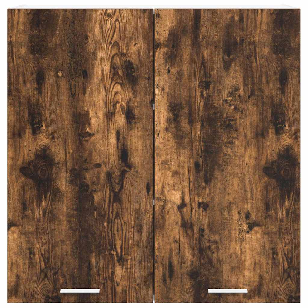 Hangkast Riga Gerookt eiken 80 x 31 x 80 cm Bewerkt hout is nu te koop bij PeponiXL, paradijselijk wonen!