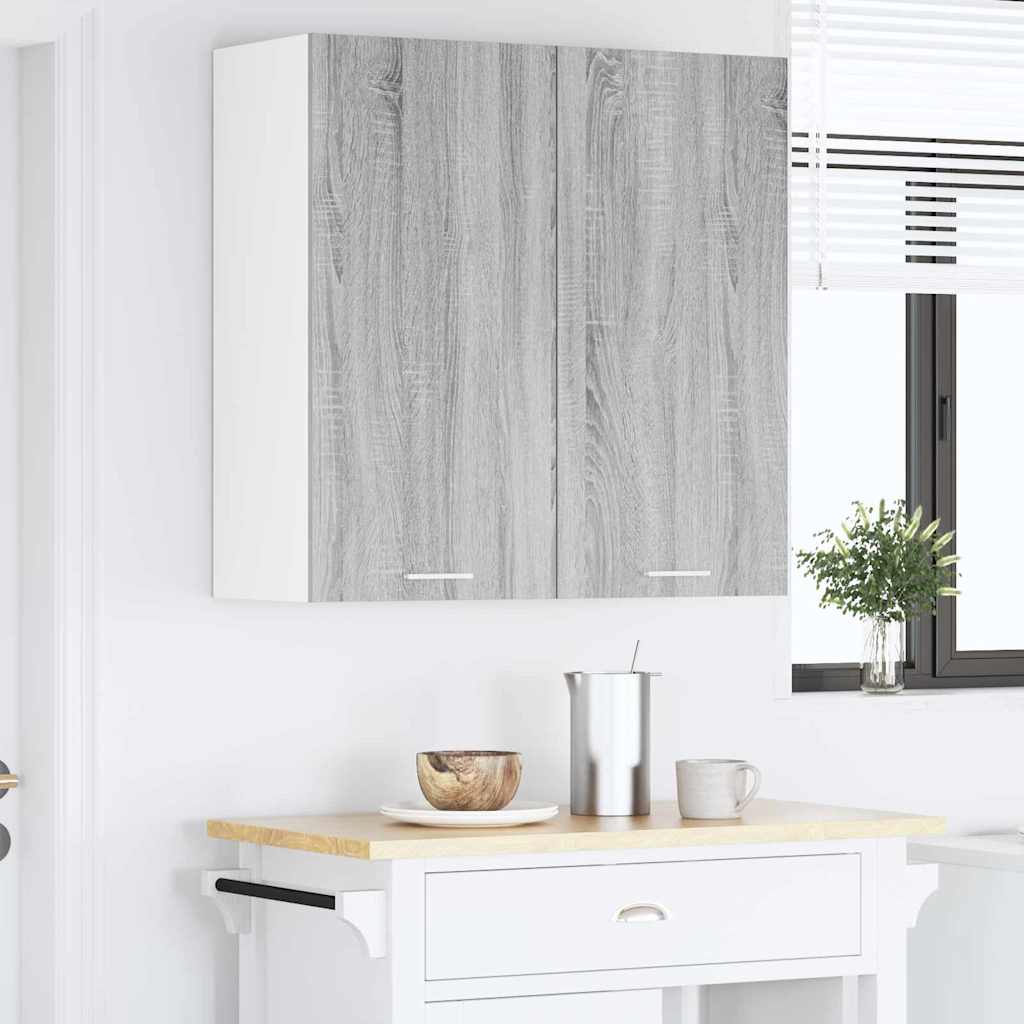 Hangkast met opslag Grijs Sonoma 80 x 31 x 80 cm Bewerkt hout is nu te koop bij PeponiXL, paradijselijk wonen!