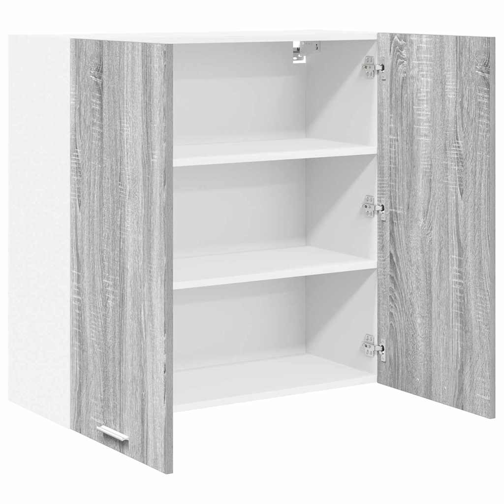 Hangkast met opslag Grijs Sonoma 80 x 31 x 80 cm Bewerkt hout is nu te koop bij PeponiXL, paradijselijk wonen!