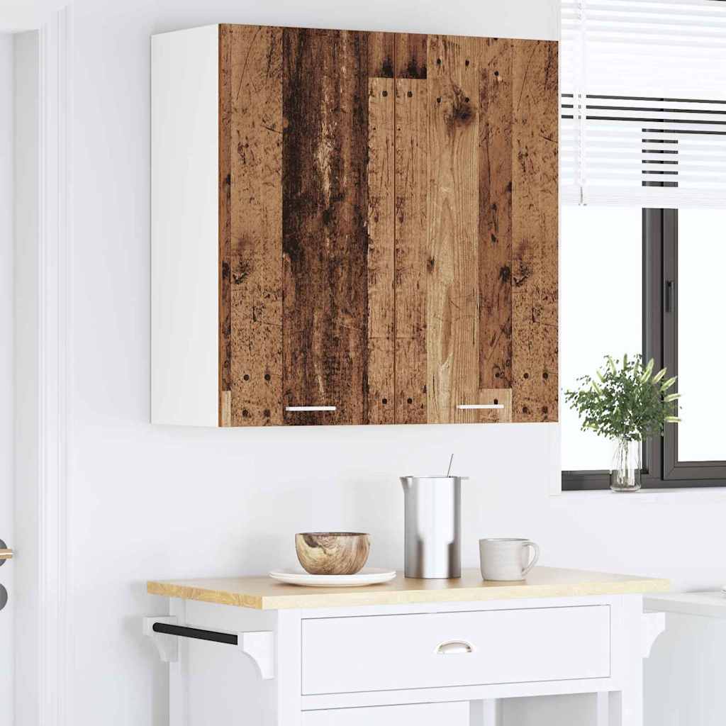 Hangkast met opslag Oudhout 80 x 31 x 80 cm Bewerkt hout is nu te koop bij PeponiXL, paradijselijk wonen!