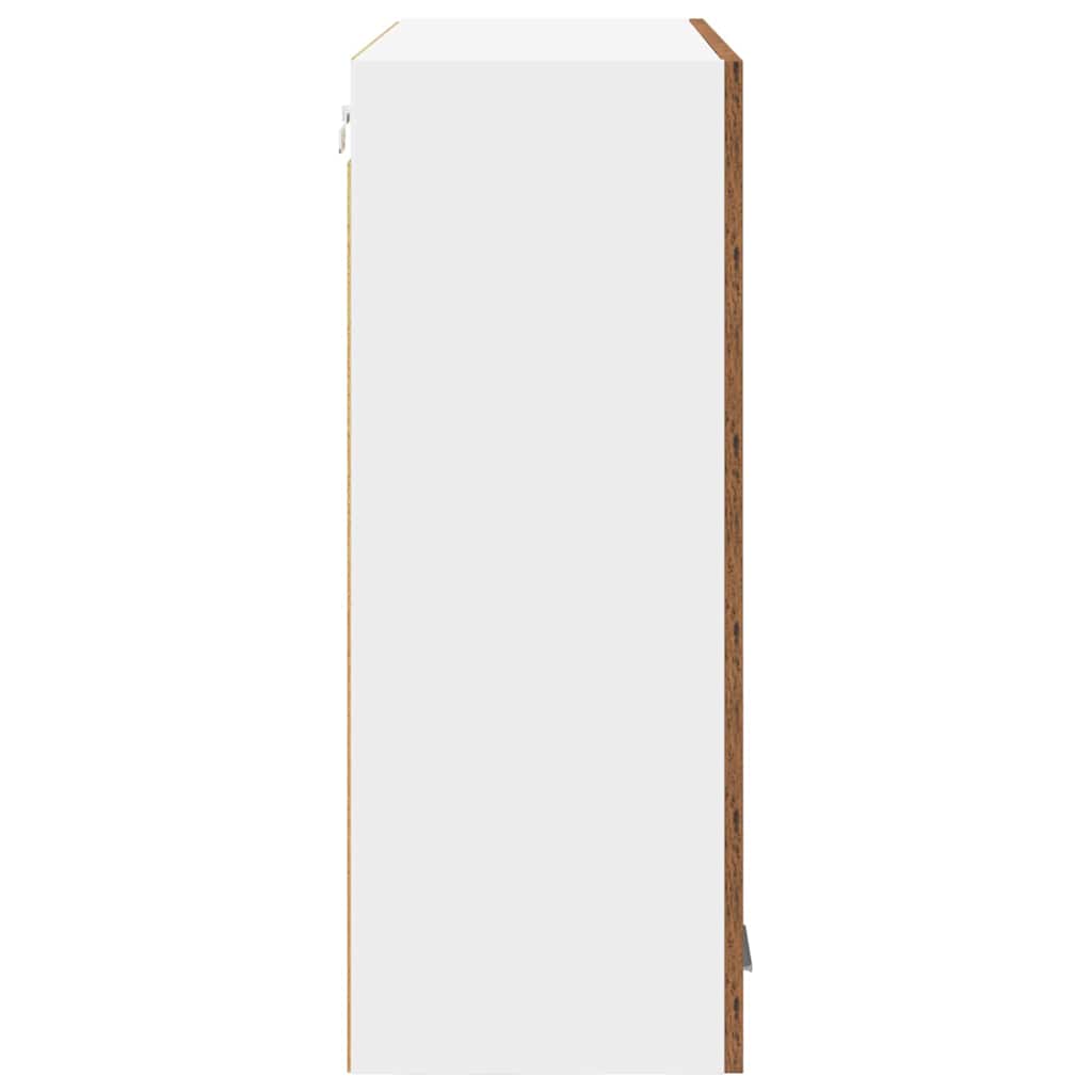 Hangkast met opslag Oudhout 80 x 31 x 80 cm Bewerkt hout is nu te koop bij PeponiXL, paradijselijk wonen!