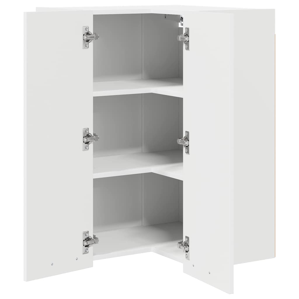 Hangkast met opslag Wit 57 x 57 x 80 cm Bewerkt hout is nu te koop bij PeponiXL, paradijselijk wonen!