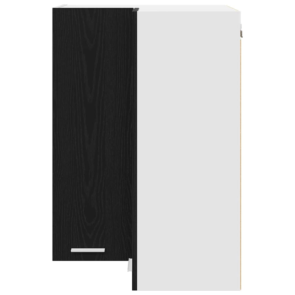 Hangkast Zwarte Eik en Wit 57 x 57 x 80 cm Bewerkt hout is nu te koop bij PeponiXL, paradijselijk wonen!