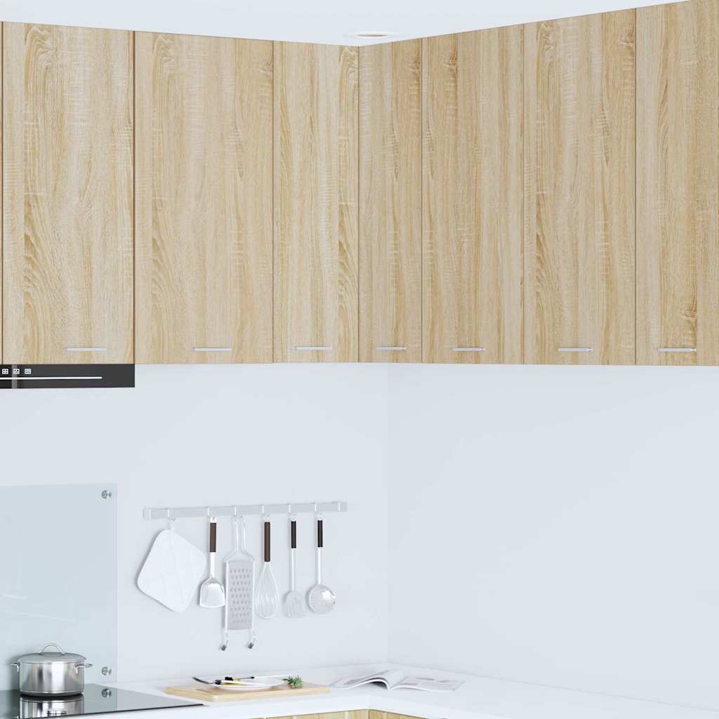 Hangkast Sonoma Eik en Wit 57 x 57 x 80 cm Bewerkt hout is nu te koop bij PeponiXL, paradijselijk wonen!