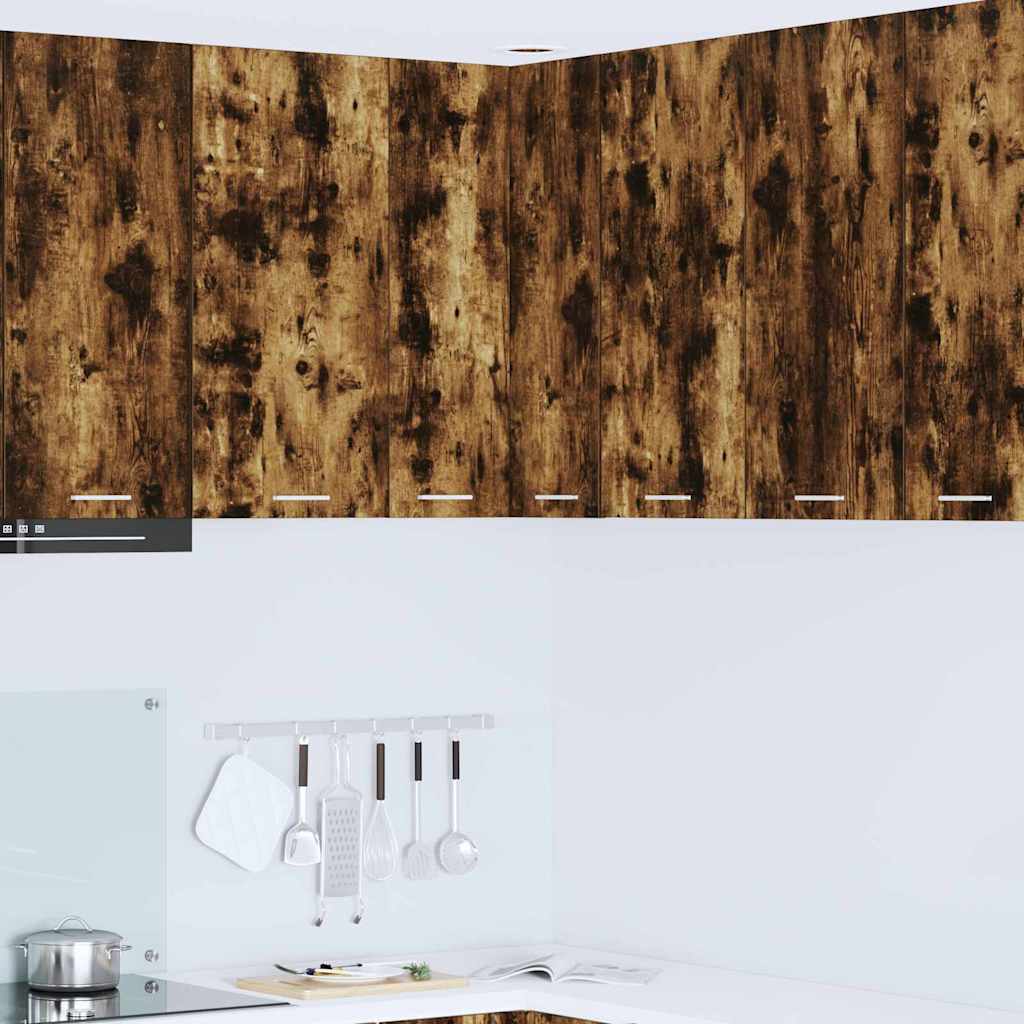 Hangkast Gerookte Eik en Wit 57 x 57 x 80 cm Bewerkt hout is nu te koop bij PeponiXL, paradijselijk wonen!