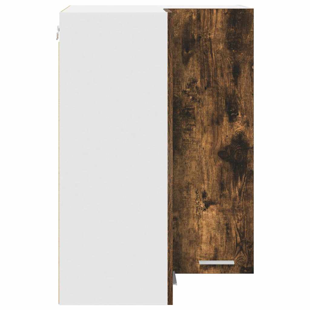 Hangkast Gerookte Eik en Wit 57 x 57 x 80 cm Bewerkt hout is nu te koop bij PeponiXL, paradijselijk wonen!