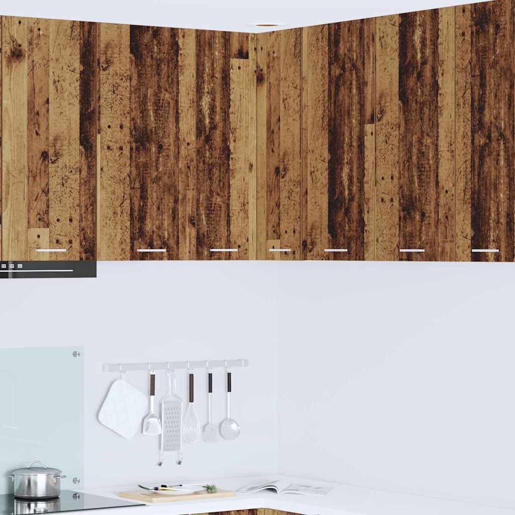 Hangkast Oude Hout en Wit 57 x 57 x 80 cm Bewerkt hout is nu te koop bij PeponiXL, paradijselijk wonen!