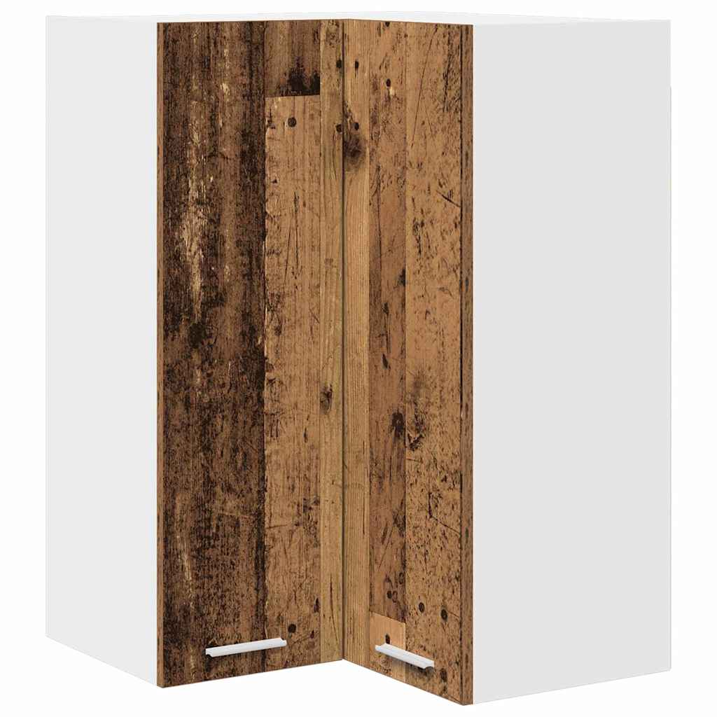 Hangkast Oude Hout en Wit 57 x 57 x 80 cm Bewerkt hout is nu te koop bij PeponiXL, paradijselijk wonen!