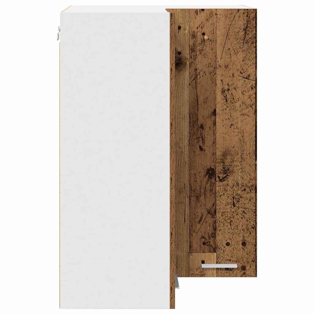 Hangkast Oude Hout en Wit 57 x 57 x 80 cm Bewerkt hout is nu te koop bij PeponiXL, paradijselijk wonen!