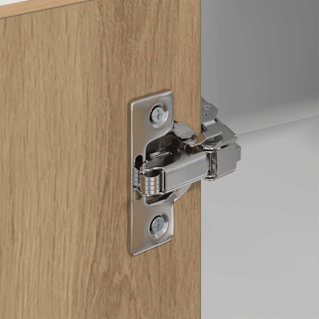 Hangkast Ambachtelijke Eik en Wit 57 x 57 x 80 cm Bewerkt hout is nu te koop bij PeponiXL, paradijselijk wonen!