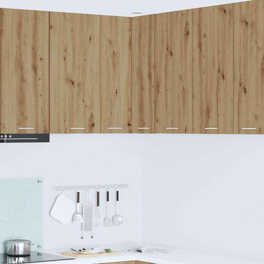Hangkast Ambachtelijke Eik en Wit 57 x 57 x 80 cm Bewerkt hout is nu te koop bij PeponiXL, paradijselijk wonen!