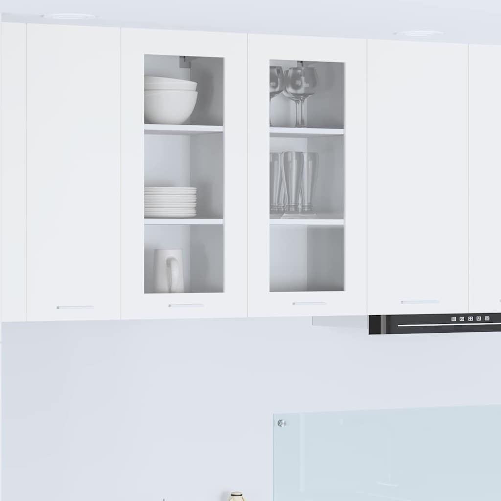 Hangkast met opslag 2 pcs Wit 40 x 31 x 80 cm Bewerkt hout is nu te koop bij PeponiXL, paradijselijk wonen!