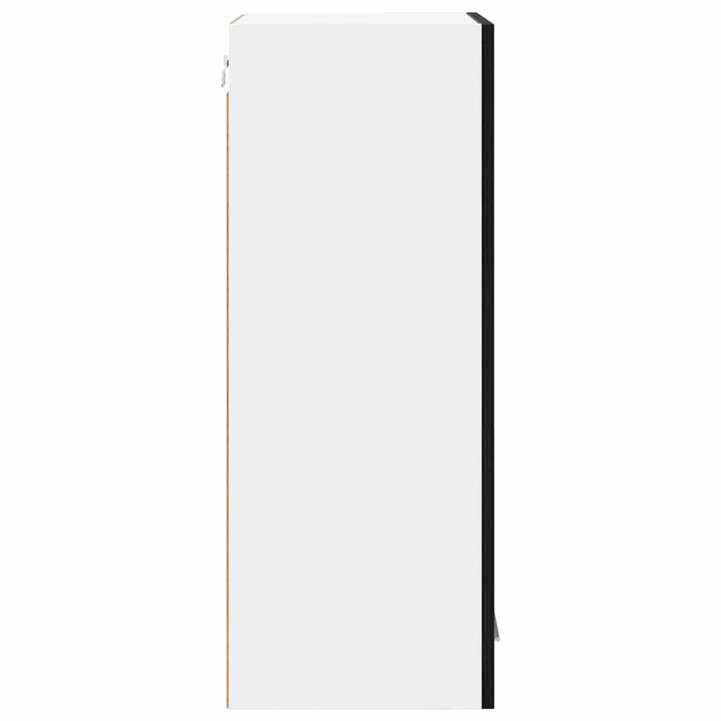Hangkast 2 pcs Zwart Eiken 40 x 31 x 80 cm Bewerkt hout is nu te koop bij PeponiXL, paradijselijk wonen!