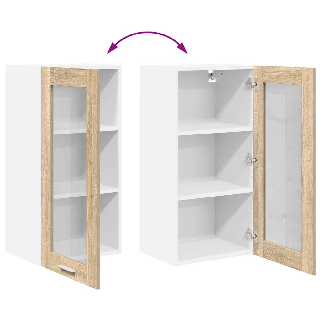 Hangkast met opslag Sonoma Eiken 40 x 31 x 80 cm Bewerkt hout is nu te koop bij PeponiXL, paradijselijk wonen!