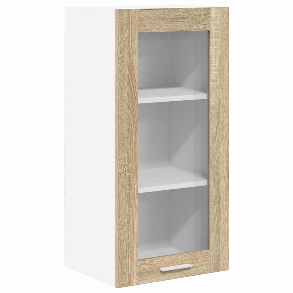 Hangkast 2 pcs Sonoma Eiken 40 x 31 x 80 cm Bewerkt hout is nu te koop bij PeponiXL, paradijselijk wonen!