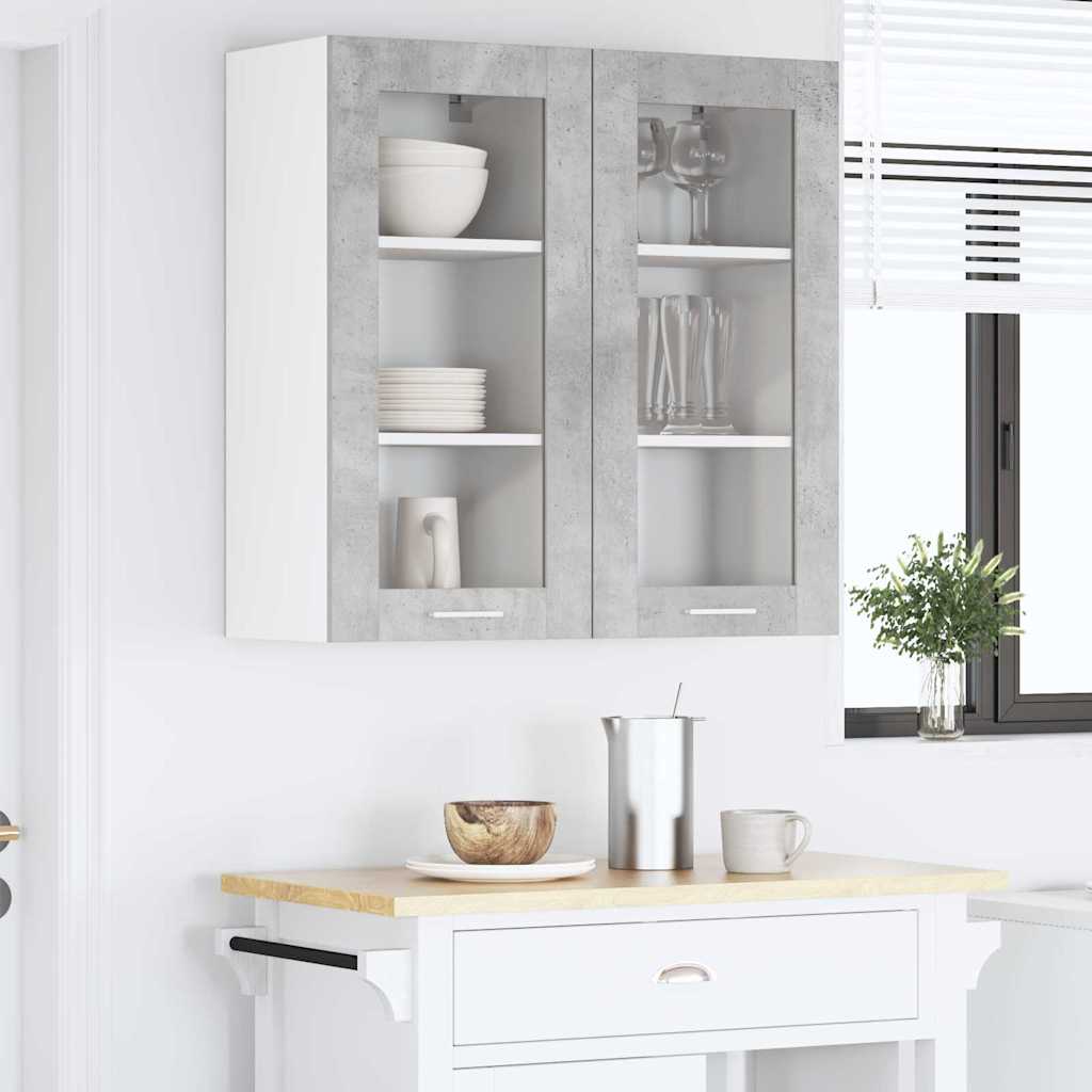Hangkast met opslag Beton Grijs 40 x 31 x 80 cm Bewerkt hout is nu te koop bij PeponiXL, paradijselijk wonen!