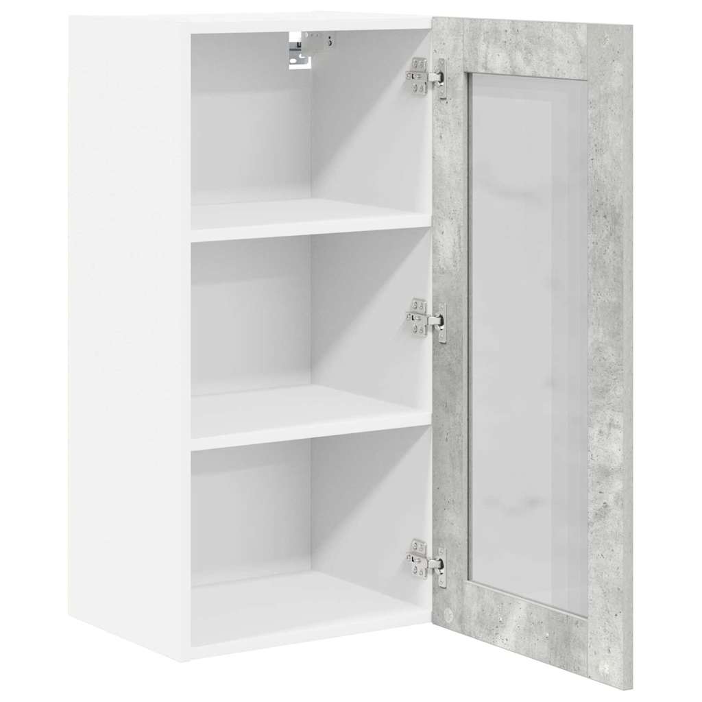 Hangkast met opslag Beton Grijs 40 x 31 x 80 cm Bewerkt hout is nu te koop bij PeponiXL, paradijselijk wonen!