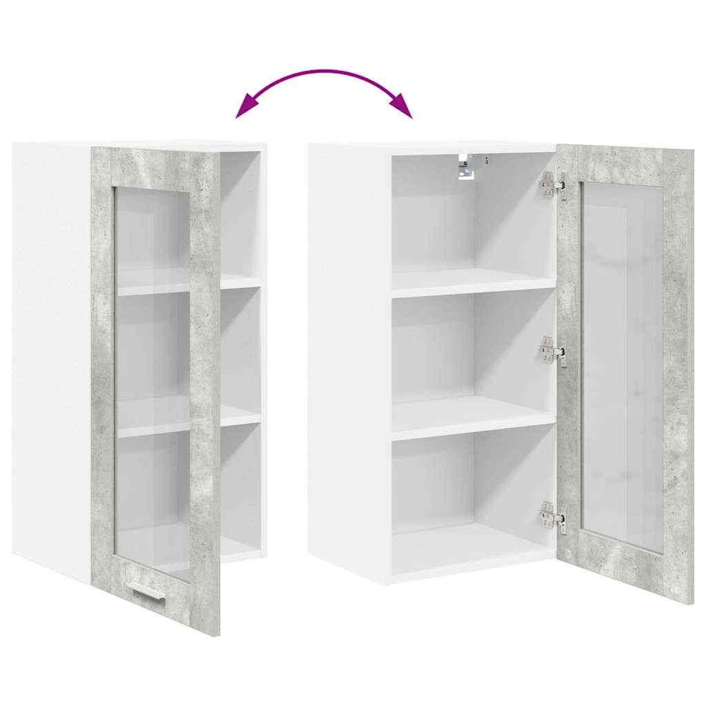 Hangkast met opslag Beton Grijs 40 x 31 x 80 cm Bewerkt hout is nu te koop bij PeponiXL, paradijselijk wonen!