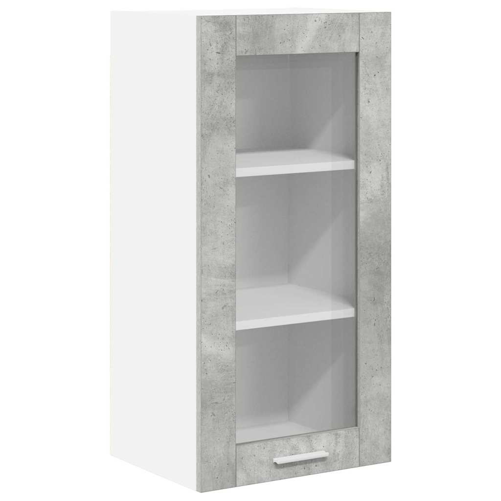 Hangkast 2 pcs Beton Grijs 40 x 31 x 80 cm Bewerkt hout is nu te koop bij PeponiXL, paradijselijk wonen!
