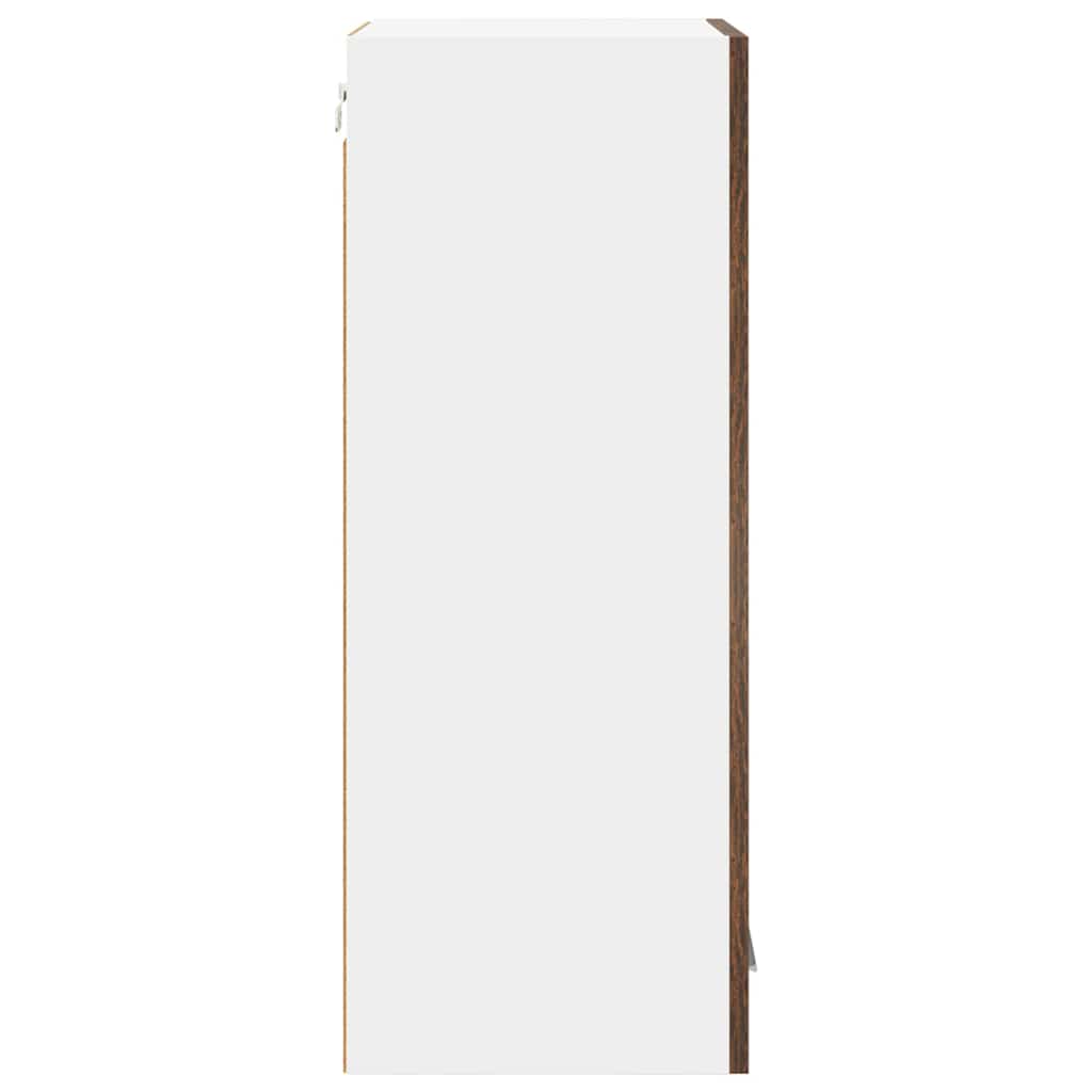 Hangkast 2 pcs Gerookt eiken 40 x 31 x 80 cm Bewerkt hout is nu te koop bij PeponiXL, paradijselijk wonen!