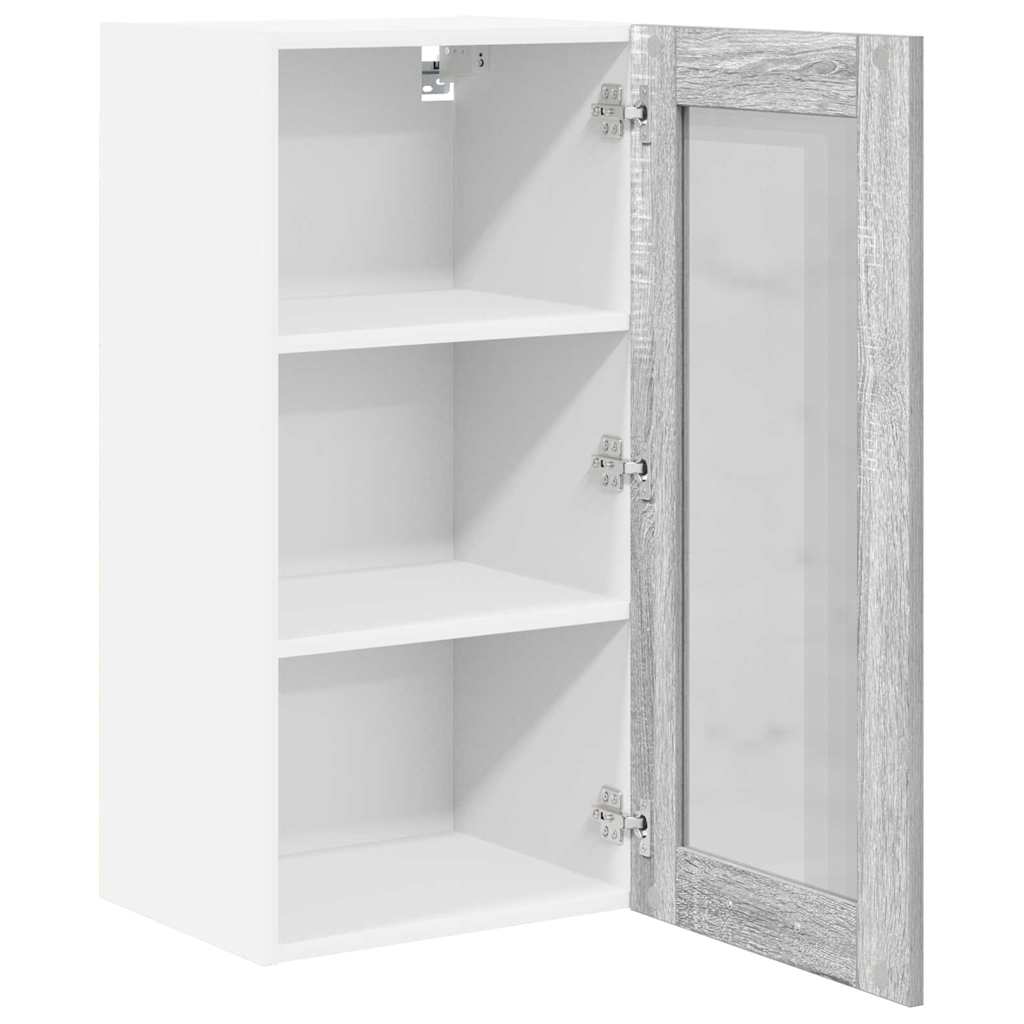 Hangkast 2 pcs Grijs Sonoma 40 x 31 x 80 cm Bewerkt hout is nu te koop bij PeponiXL, paradijselijk wonen!