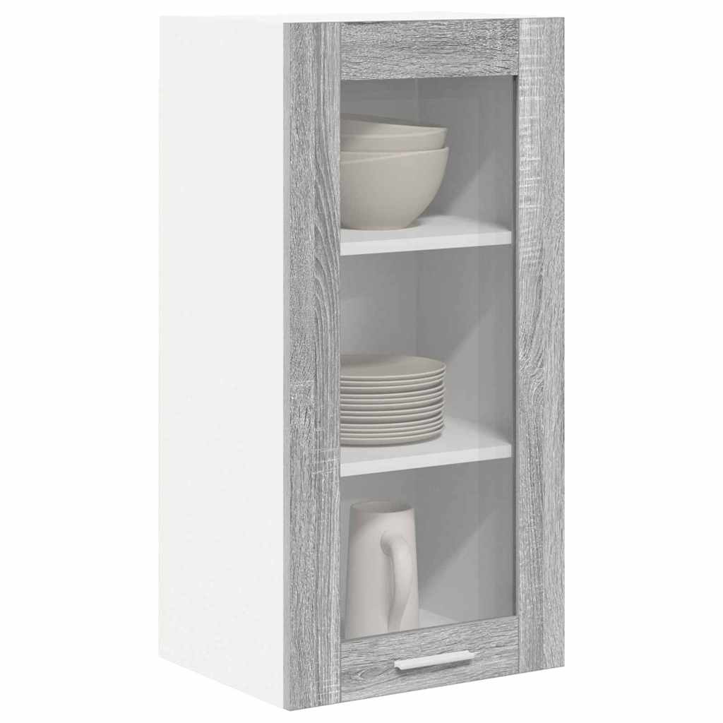 Hangkast 2 pcs Grijs Sonoma 40 x 31 x 80 cm Bewerkt hout is nu te koop bij PeponiXL, paradijselijk wonen!