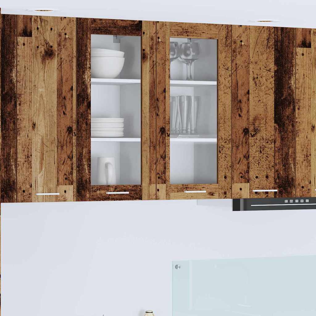 Hangkast met opslag 2 pcs Oudhout 40 x 31 x 80 cm Bewerkt hout is nu te koop bij PeponiXL, paradijselijk wonen!