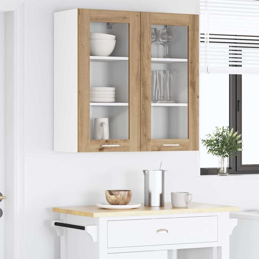 Hangkast met opslag 2 pcs Oudhout 40 x 31 x 80 cm Bewerkt hout is nu te koop bij PeponiXL, paradijselijk wonen!