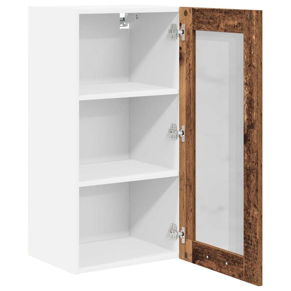 Hangkast met opslag 2 pcs Oudhout 40 x 31 x 80 cm Bewerkt hout is nu te koop bij PeponiXL, paradijselijk wonen!