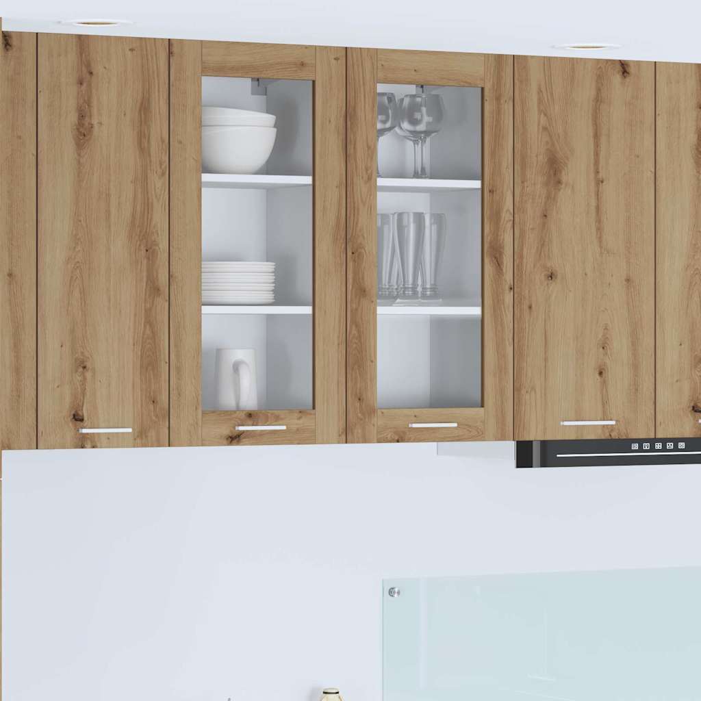 Hangkast 2 pcs Artisan Eiken 40 x 31 x 80 cm Bewerkt hout is nu te koop bij PeponiXL, paradijselijk wonen!