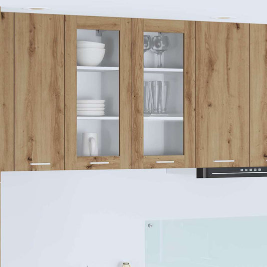Hangkast 2 pcs Artisan Eiken 40 x 31 x 80 cm Bewerkt hout is nu te koop bij PeponiXL, paradijselijk wonen!