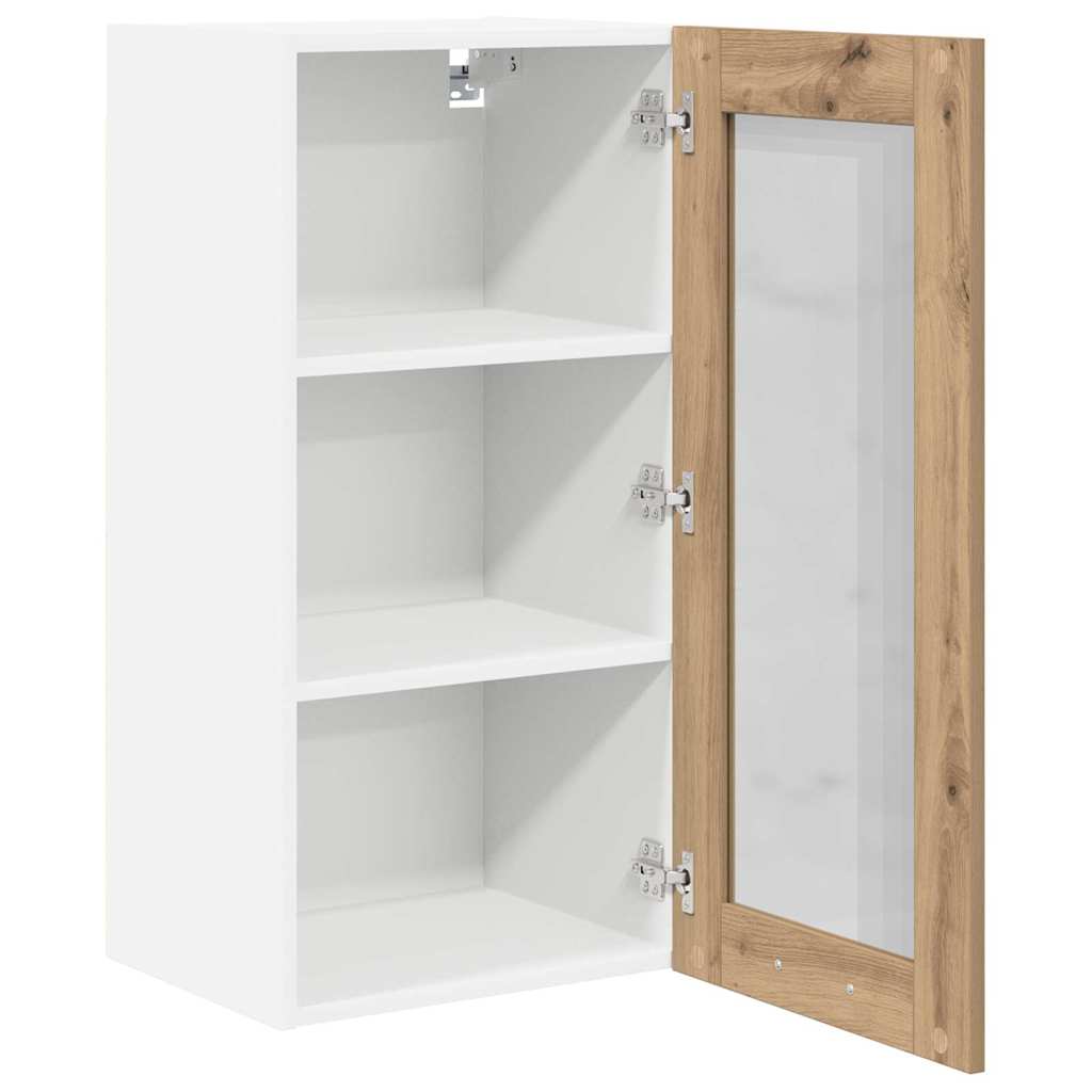 Hangkast 2 pcs Artisan Eiken 40 x 31 x 80 cm Bewerkt hout is nu te koop bij PeponiXL, paradijselijk wonen!