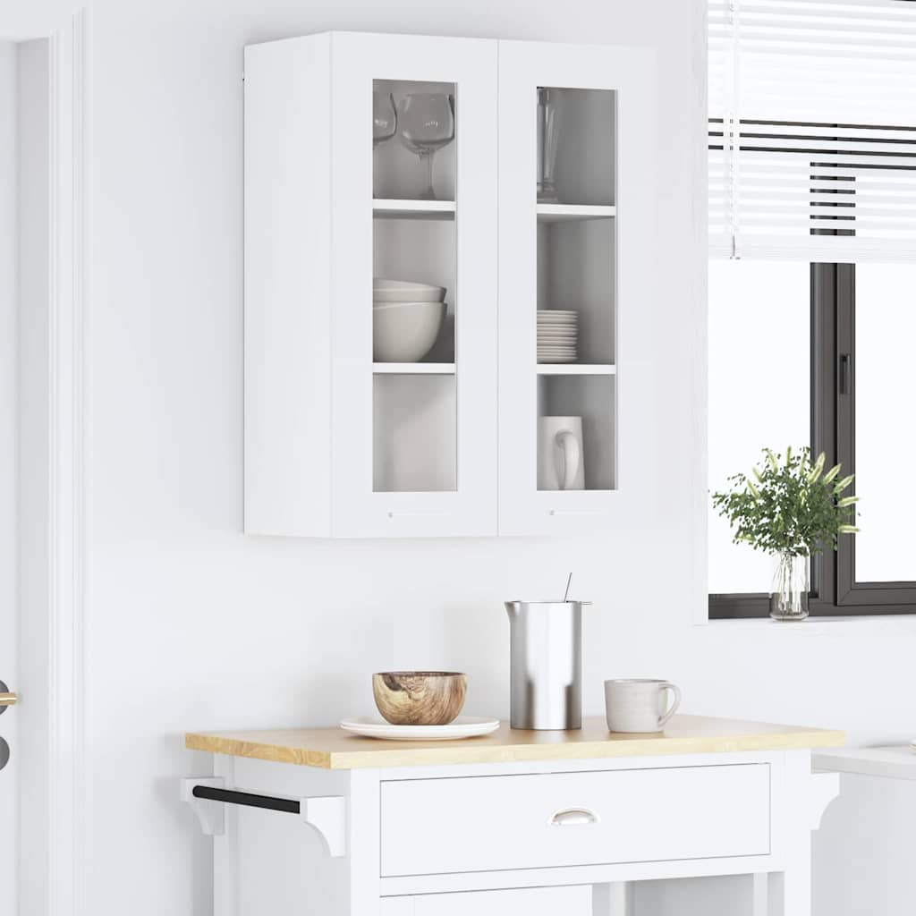 Hangkast met opslag Wit 60 x 31 x 80 cm Bewerkt hout is nu te koop bij PeponiXL, paradijselijk wonen!