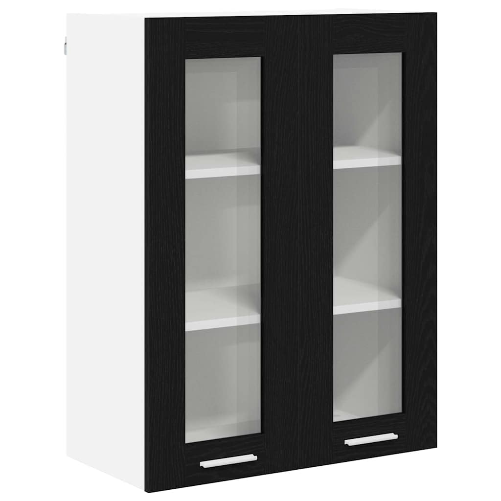 Hangkast met opslag Zwart Eiken 60 x 31 x 80 cm Bewerkt hout is nu te koop bij PeponiXL, paradijselijk wonen!