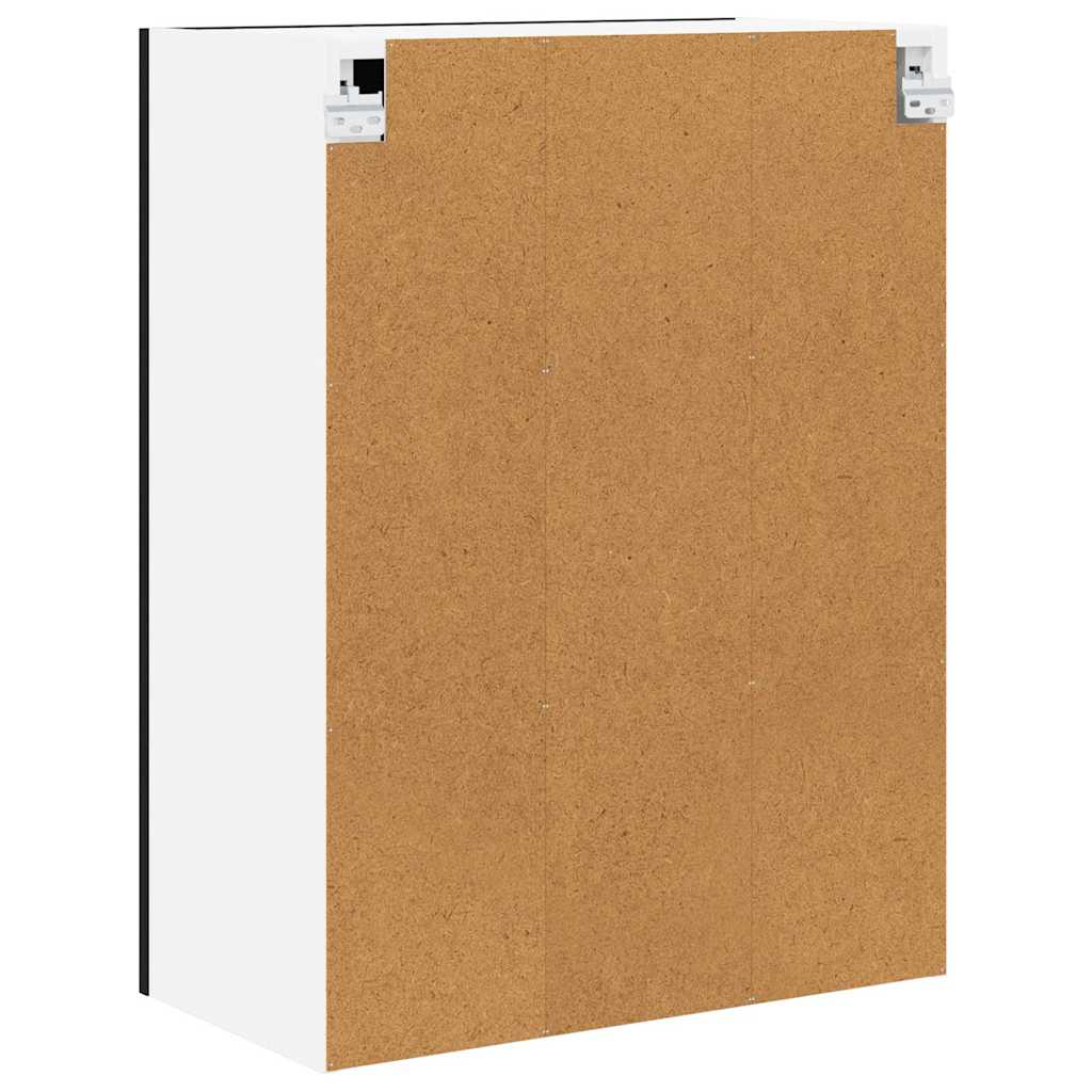 Hangkast met opslag Zwart Eiken 60 x 31 x 80 cm Bewerkt hout is nu te koop bij PeponiXL, paradijselijk wonen!