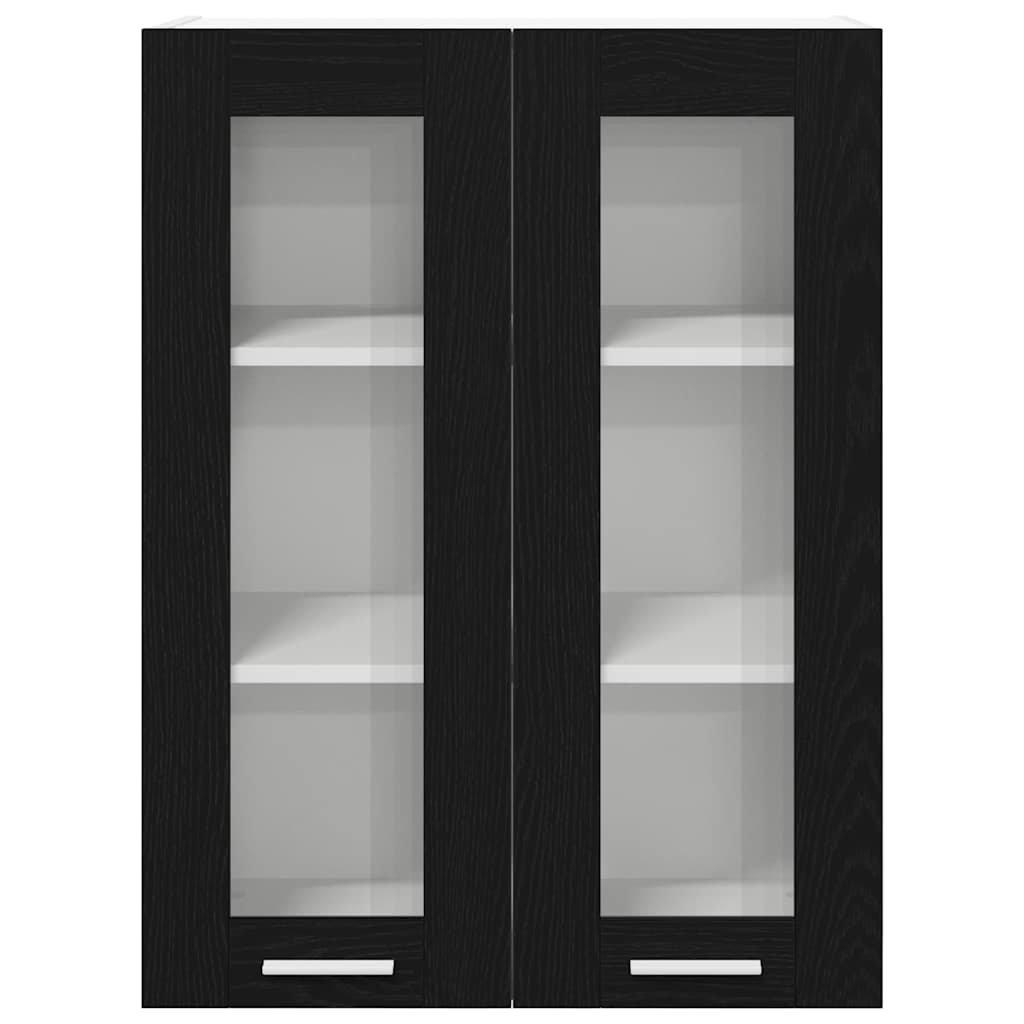 Hangkast met opslag Zwart Eiken 60 x 31 x 80 cm Bewerkt hout is nu te koop bij PeponiXL, paradijselijk wonen!