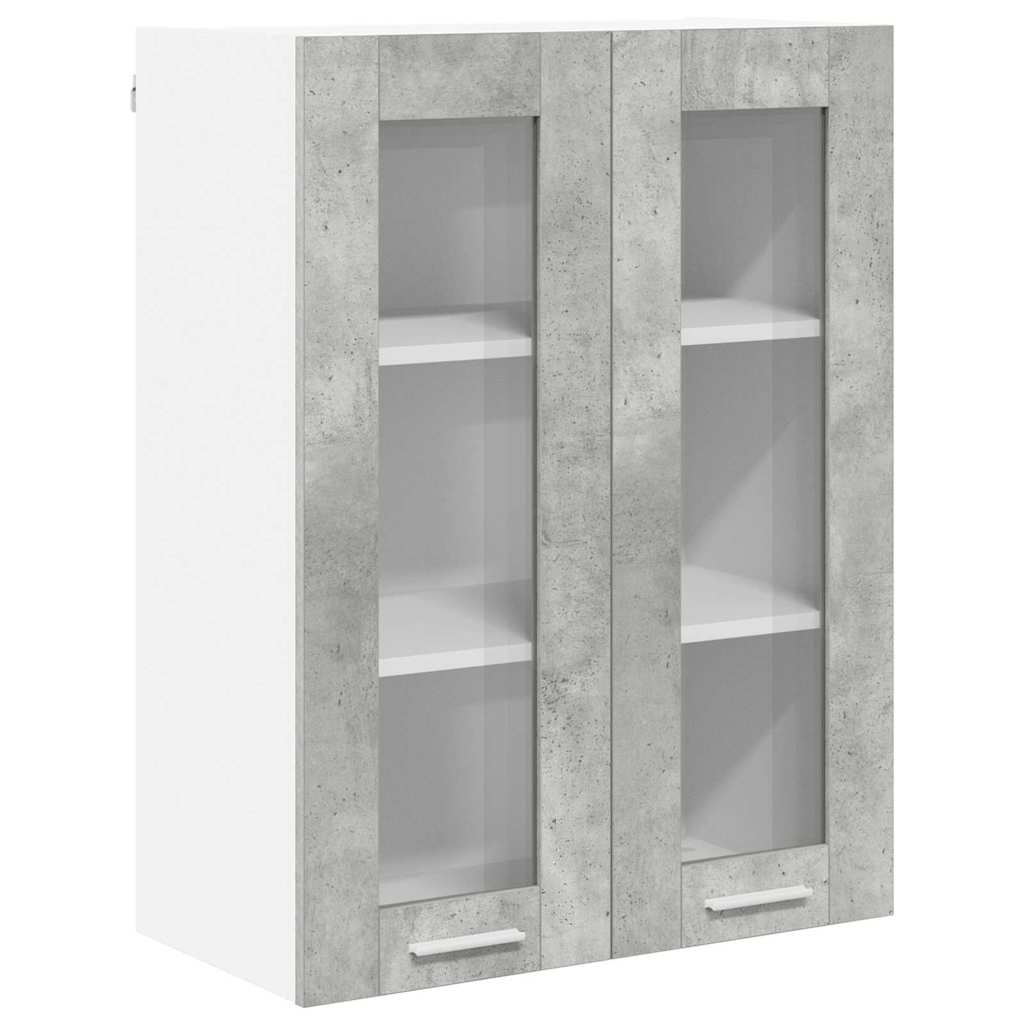 Hangkast met opslag Beton Grijs 60 x 31 x 80 cm Bewerkt hout is nu te koop bij PeponiXL, paradijselijk wonen!