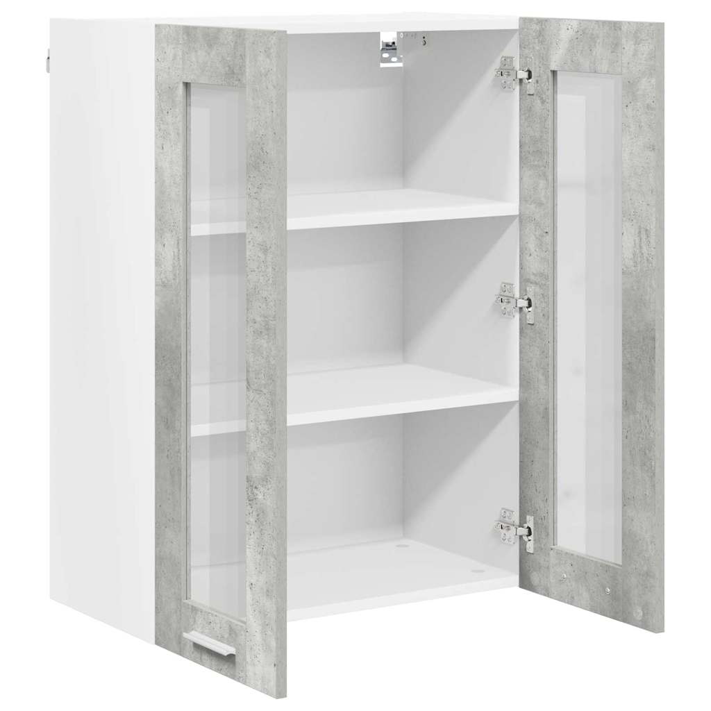 Hangkast met opslag Beton Grijs 60 x 31 x 80 cm Bewerkt hout is nu te koop bij PeponiXL, paradijselijk wonen!