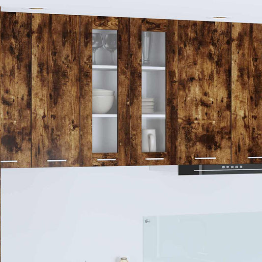 Hangkast met opslag Gerookt eiken 60 x 31 x 80 cm Bewerkt hout is nu te koop bij PeponiXL, paradijselijk wonen!