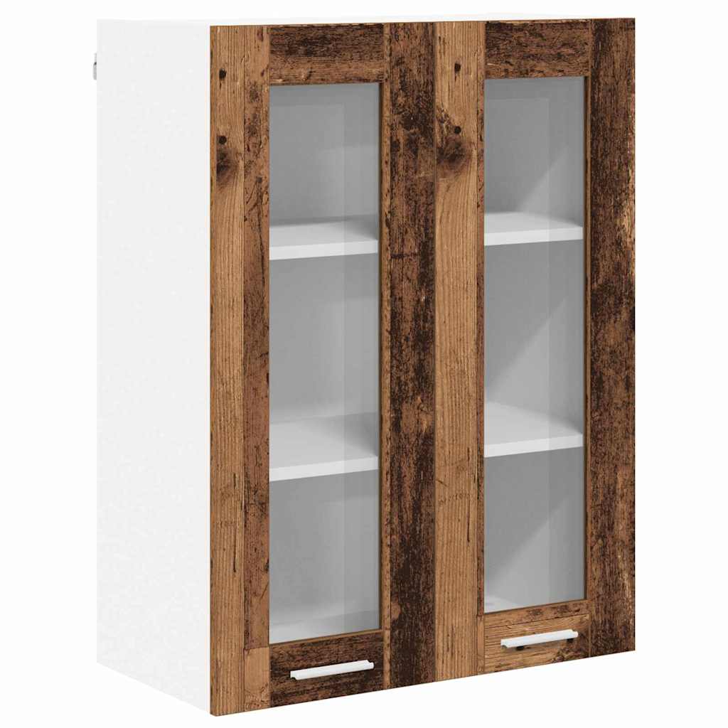 Hangkast met opslag Oudhout 60 x 31 x 80 cm Bewerkt hout is nu te koop bij PeponiXL, paradijselijk wonen!