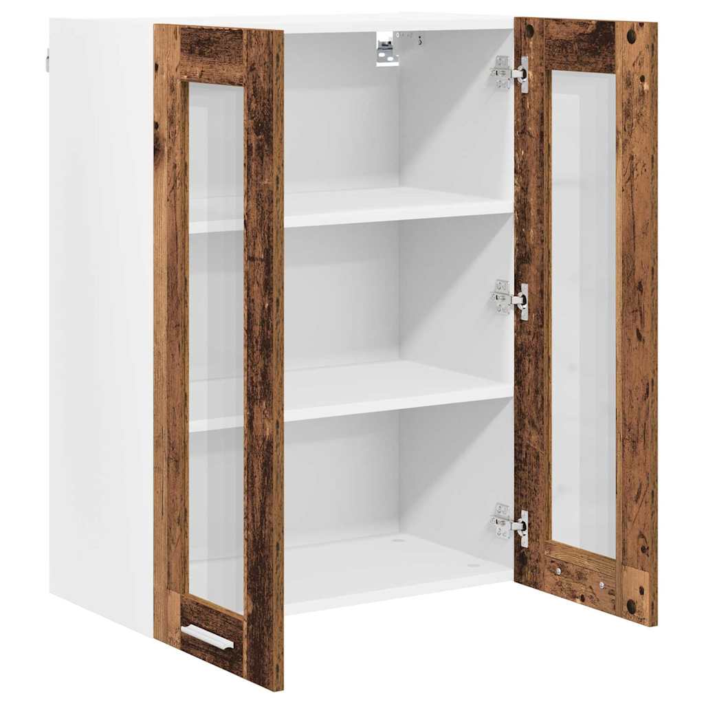 Hangkast met opslag Oudhout 60 x 31 x 80 cm Bewerkt hout is nu te koop bij PeponiXL, paradijselijk wonen!
