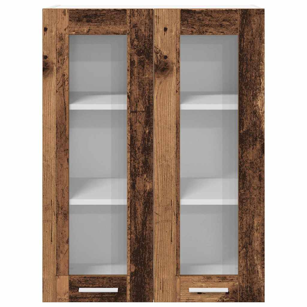 Hangkast met opslag Oudhout 60 x 31 x 80 cm Bewerkt hout is nu te koop bij PeponiXL, paradijselijk wonen!